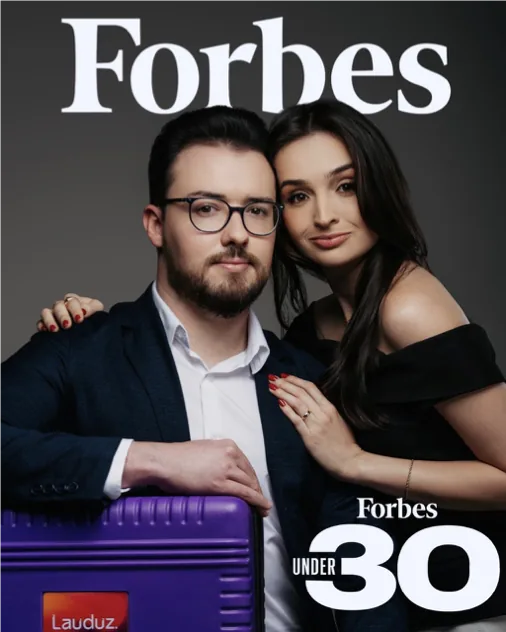 Fundadores da Lauduz na capa Forbes Under 30