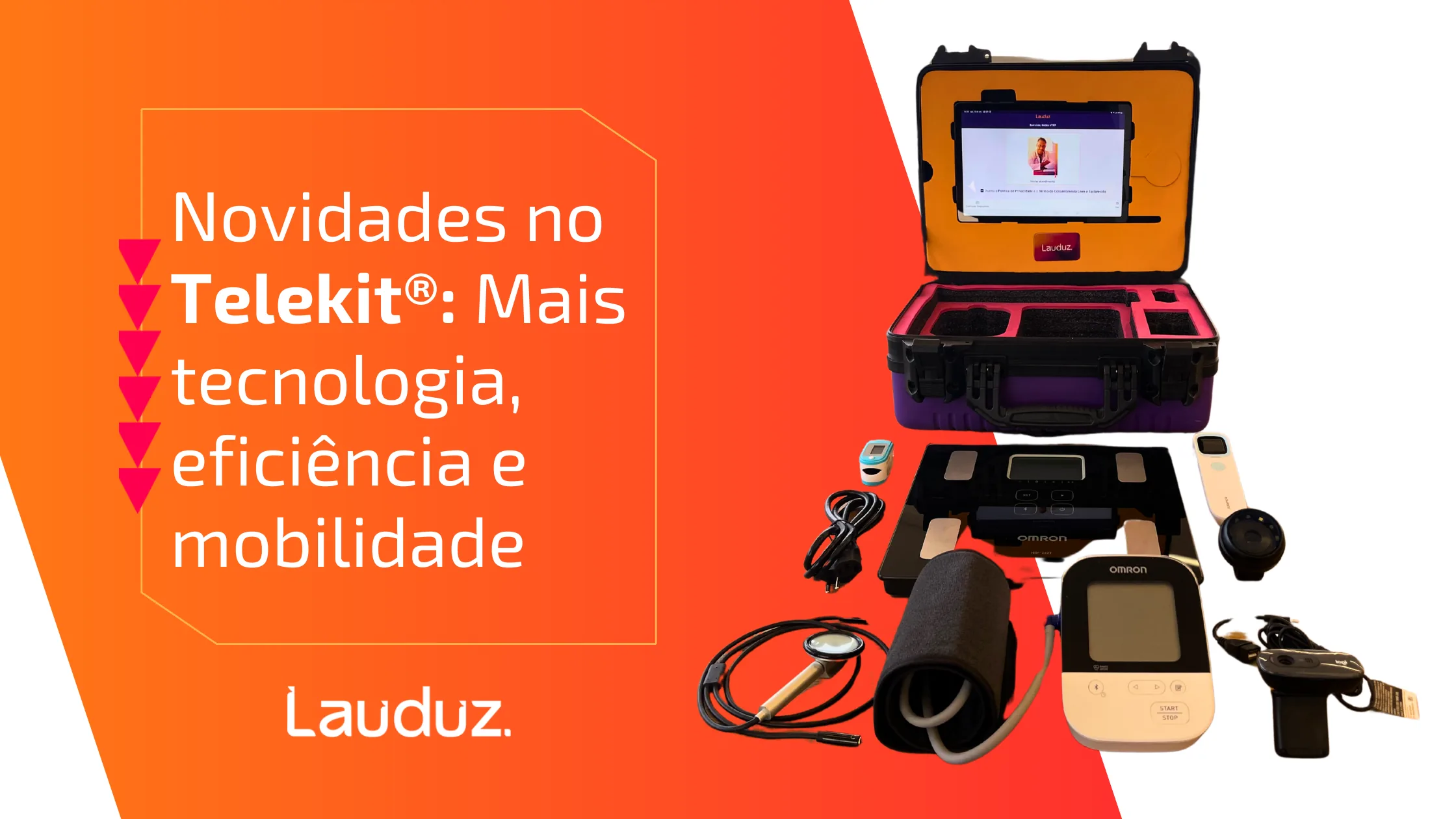 Nova versão da maleta de telemedicina Telekit® da Lauduz, mais compacta e completa