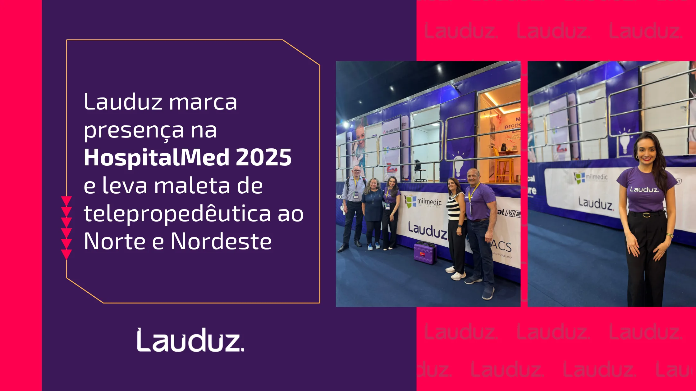 Maleta de telemedicina Telekit® da Lauduz na carreta de saúde da HospitalMed 2025